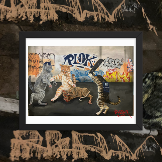 ‘’F!ck A Rat’’ Framed Print